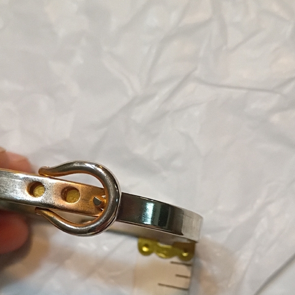 Silver and Gold Buckle Bracelet - Picture 3 of 4